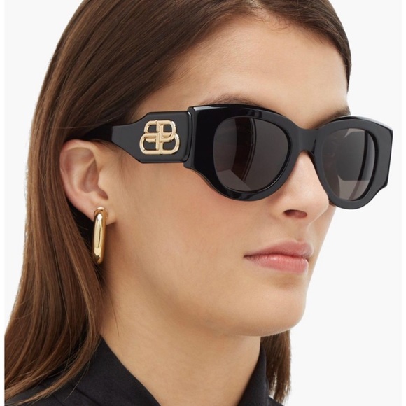 NEW BB0070S 006 NEW COLLECTION BLACK WOMEN BALENCIAGA SUNGLASSES BB0070S - Picture 3 of 15